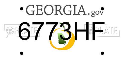 6773HF Georgia License Plate
