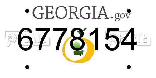 6778154 Georgia License Plate