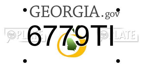 6779TI Georgia License Plate