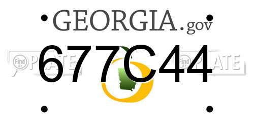 677C44 Georgia License Plate