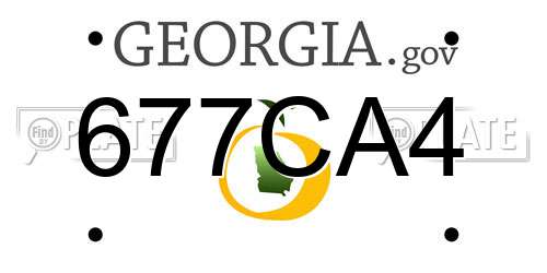 677CA4 Georgia License Plate