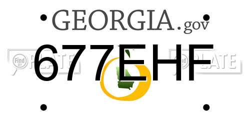 677EHF Georgia License Plate