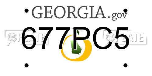 677PC5 Georgia License Plate