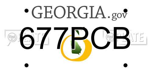 677PCB Georgia License Plate
