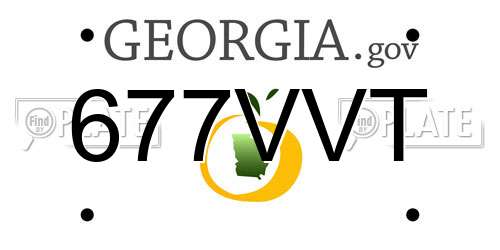 677VVT Georgia License Plate