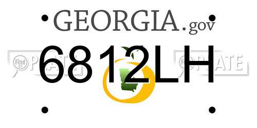 6812LH Georgia License Plate