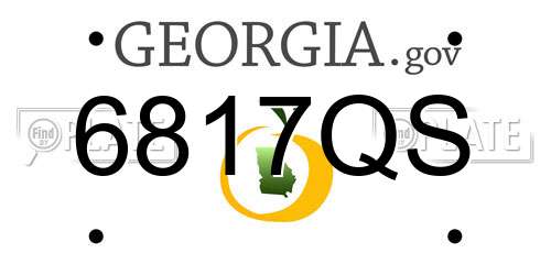 6817QS Georgia License Plate