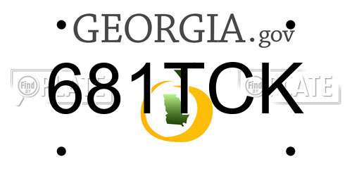 681TCK Georgia License Plate