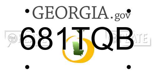 681TQB Georgia License Plate