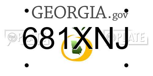 681XNJ Georgia License Plate