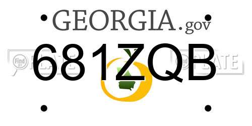 681ZQB Georgia License Plate