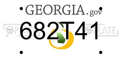 682T41 Georgia License Plate