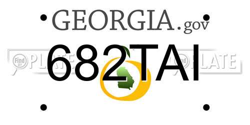 682TAI Georgia License Plate
