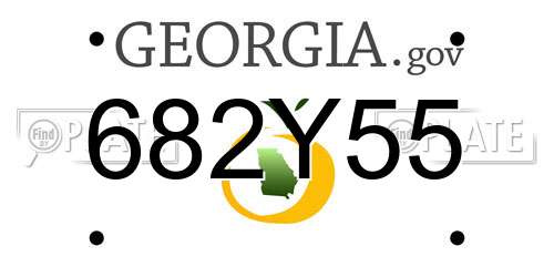 682Y55 Georgia License Plate