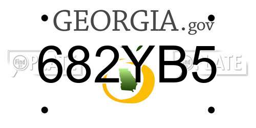 682YB5 Georgia License Plate
