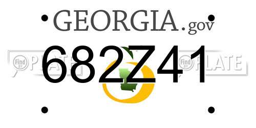 682Z41 Georgia License Plate