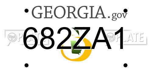 682ZA1 Georgia License Plate