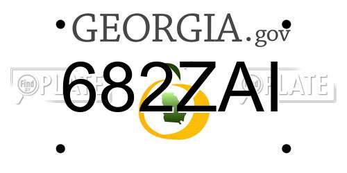 682ZAI Georgia License Plate