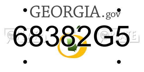68382G5 Georgia License Plate