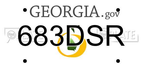 683DSR Georgia License Plate