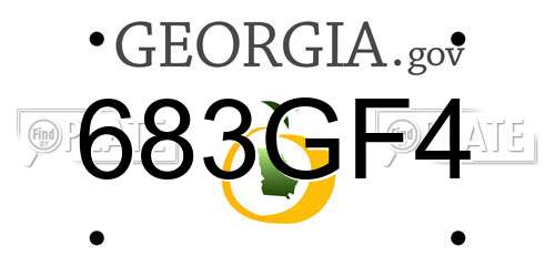 683GF4 Georgia License Plate