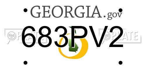 683PV2 Georgia License Plate