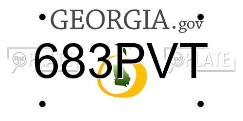 683PVT Georgia License Plate