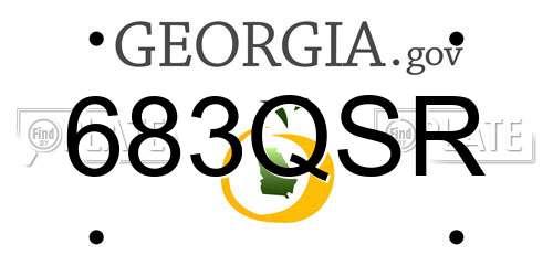 683QSR Georgia License Plate
