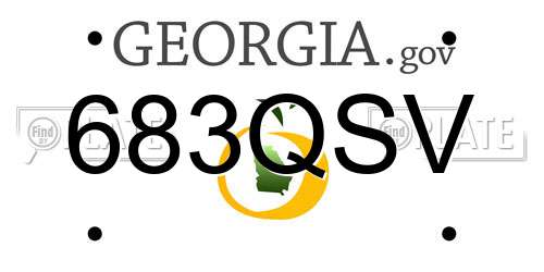 683QSV Georgia License Plate