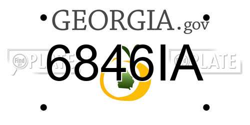 6846IA Georgia License Plate