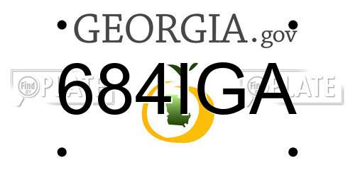 684IGA Georgia License Plate