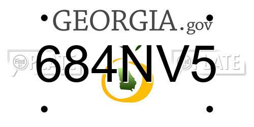 684NV5 Georgia License Plate