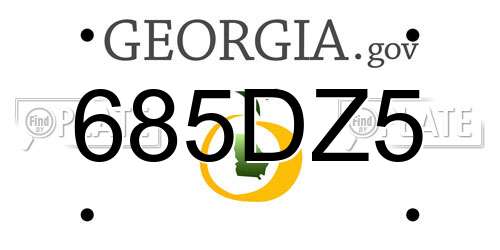 685DZ5 Georgia License Plate