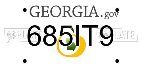 685IT9 Georgia License Plate