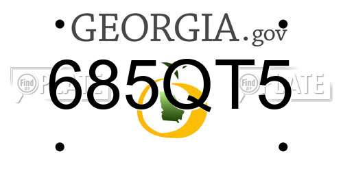 685QT5 Georgia License Plate