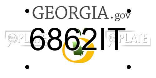 6862IT Georgia License Plate