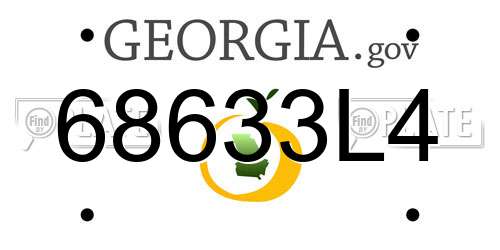 68633L4 Georgia License Plate