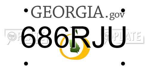 686RJU Georgia License Plate