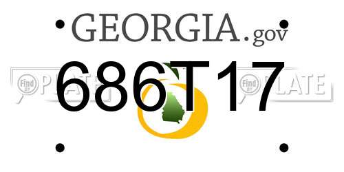 686T17 Georgia License Plate