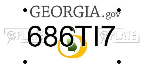 686TI7 Georgia License Plate