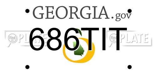 686TIT Georgia License Plate