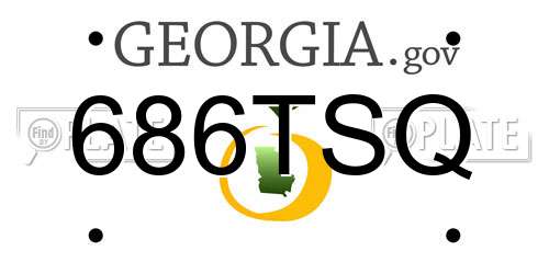 686TSQ Georgia License Plate