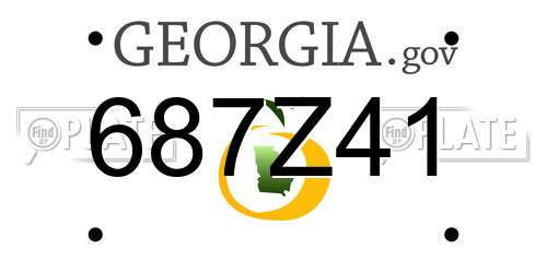 687Z41 Georgia License Plate