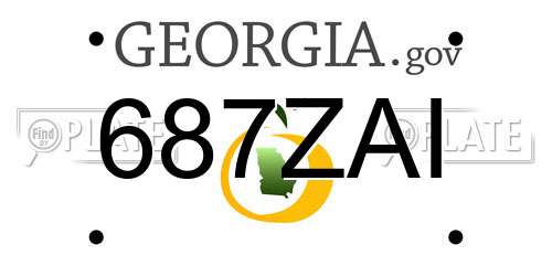 687ZAI Georgia License Plate