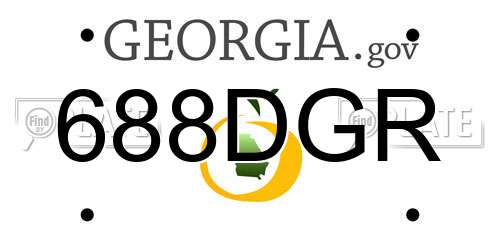 688DGR Georgia License Plate
