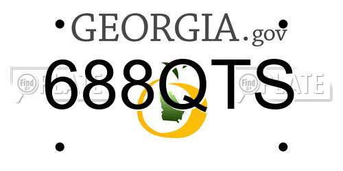 688QTS Georgia License Plate