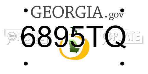 6895TQ Georgia License Plate