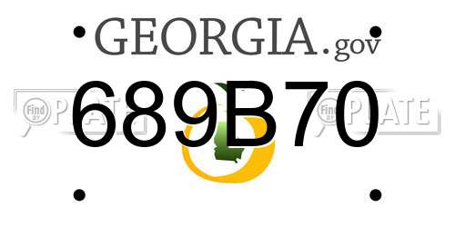 689B70 Georgia License Plate