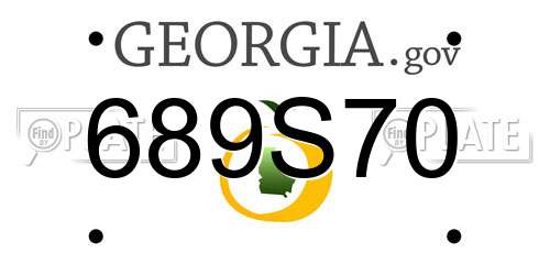 689S70 Georgia License Plate