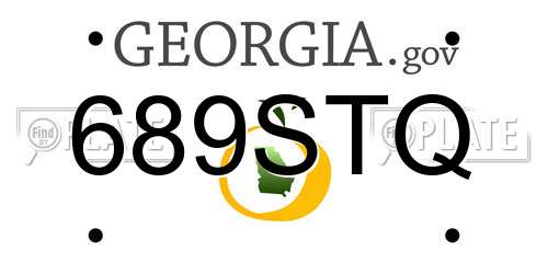 689STQ Georgia License Plate